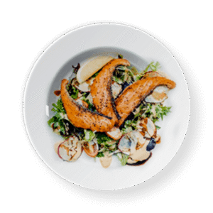 Grilled Salmon Fillet with Salad