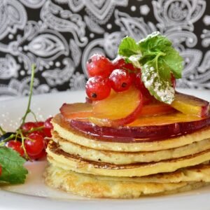 pancakes, pancake, honey, fruit, apricots, currants, breakfast, dessert, schaumomelette, omelette, eggs, sugar, milk flour, cute, yummy, to bake, sweetness, butter, snack, treat, food, pancakes, pancakes, pancakes, pancakes, pancakes, pancake, pancake